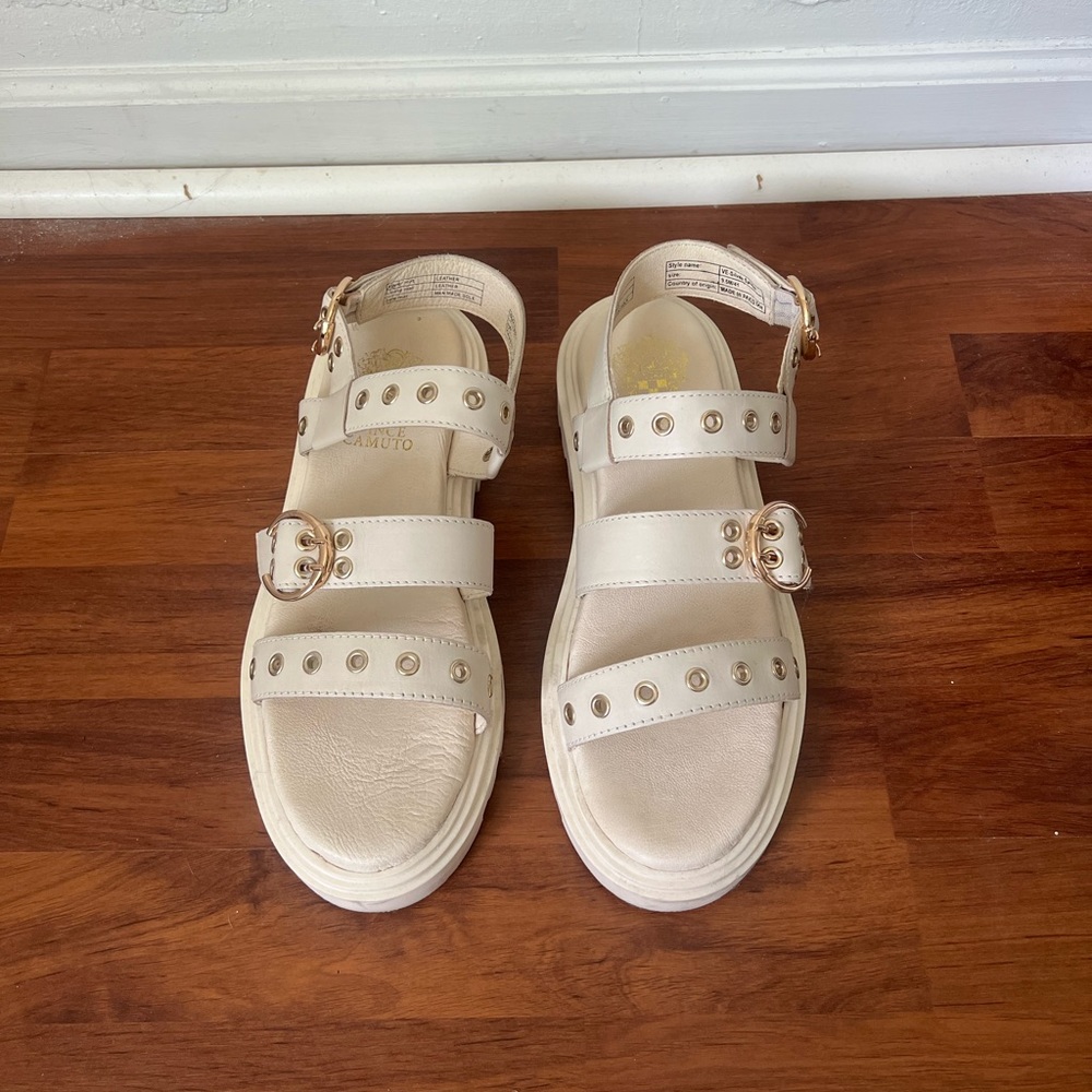 Cream sandals